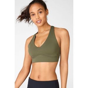 Fabletics Adjustable sports Bra XL- Safari Green